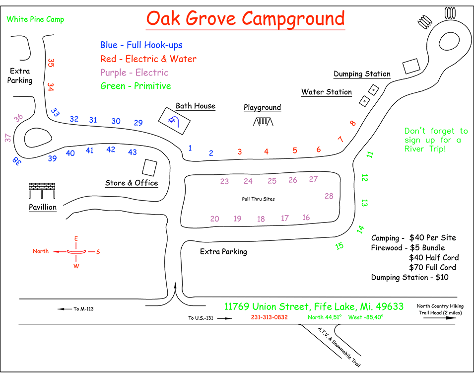 Oak Grove Campground Manistee River